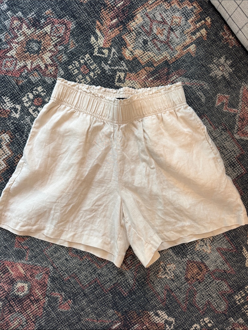 Quince 100% European Linen High Waist Shorts | Women’s Small | Flax - Picture 2 of 4